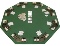 Poker & Blackjack Table Top w/ Case